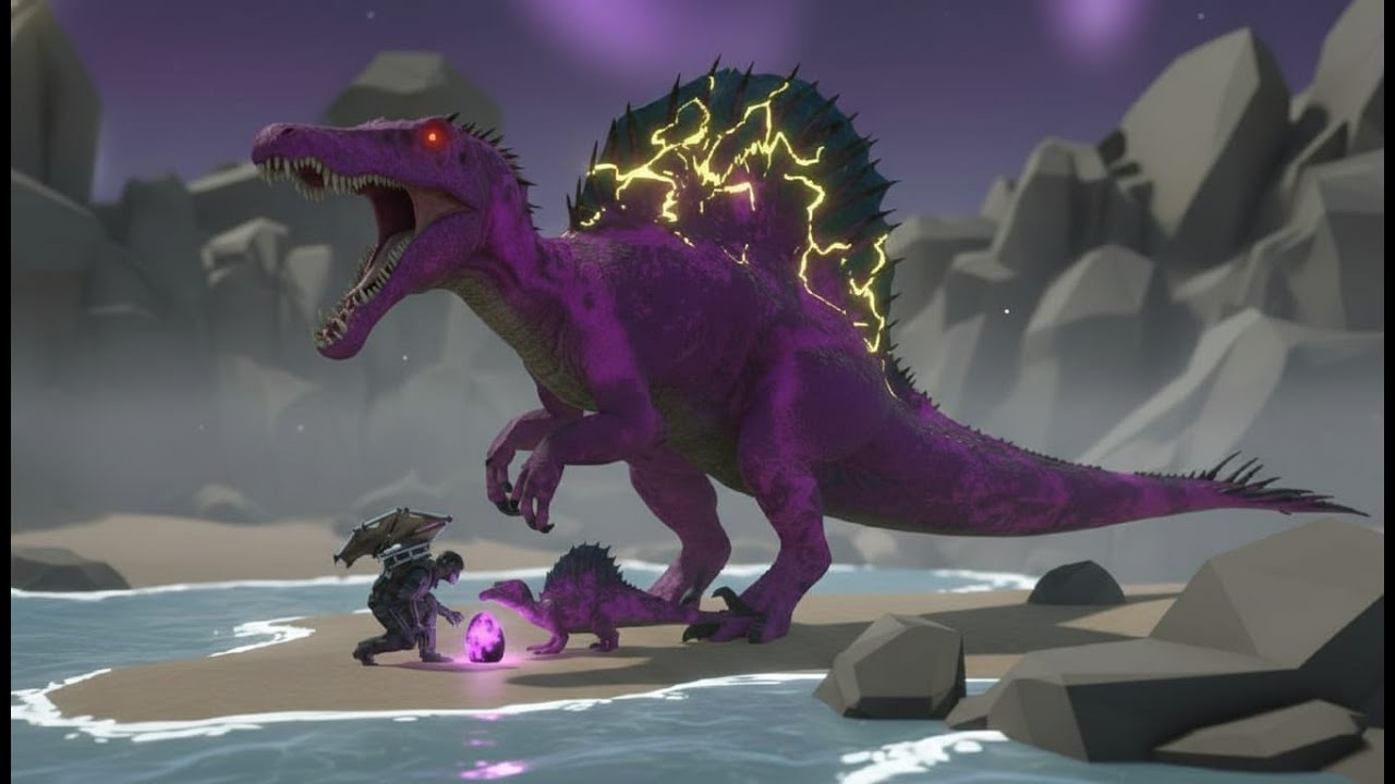 Tentei roubar o ovo da mãe spino elétrica !! consegui ?! EP4 (ARKRRIVAIS)