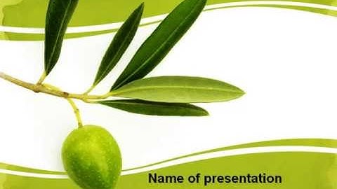 Olive Tree PowerPoint Template by PoweredTemplate.com
