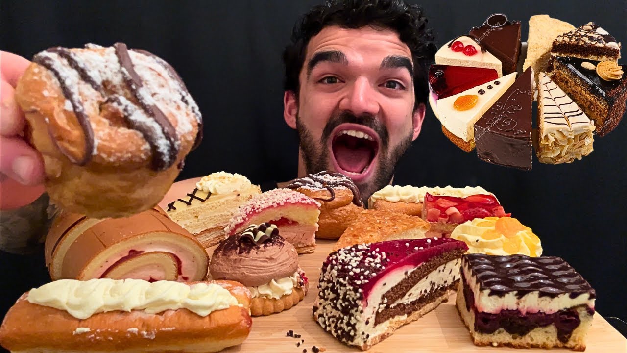 ASMR MUKBANG SWEET DESSERT PARTY CAKES, CELEBRATION CAKES, CREAM CAKES