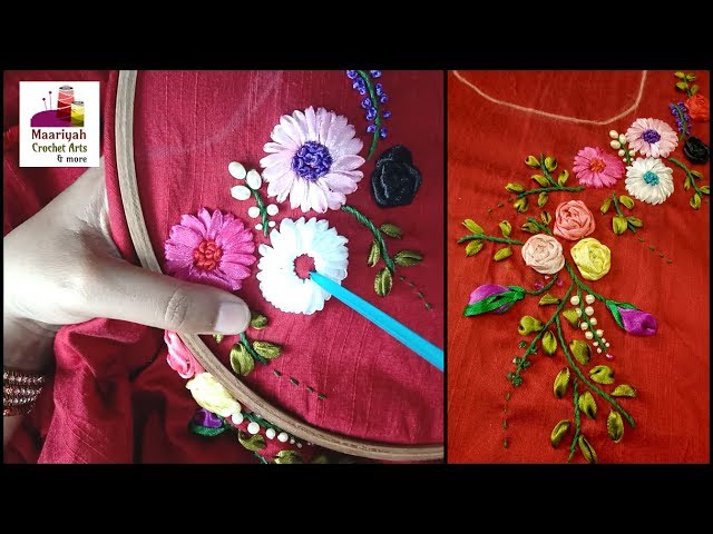 ribbon work art, ribbon embroidery | Silk ribbon embroidery patterns, Silk ribbon  embroidery tutorial, Silk ribbon embroidery