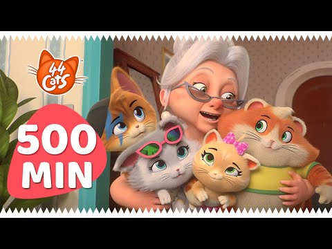 44 Cats | 500 MINUTES with the Buffycats and Granny Pina - Discover all the funniest moments 👍😺