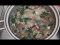 Сырный/сливочный суп со шпинатом, грибами и горгонзолой. Париж/Soupe avec épinard et gorgonzola.