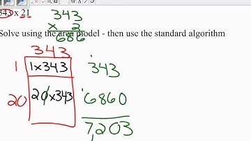 Module 2   Lesson 5   Multiplication with Area Model and Standard Algorithm