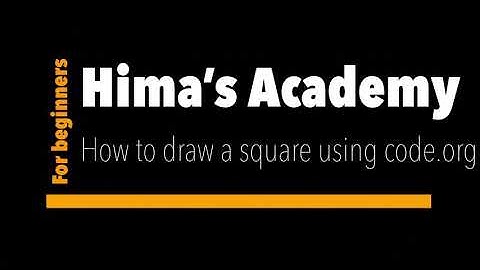 How to draw a Square using code.org for beginners
