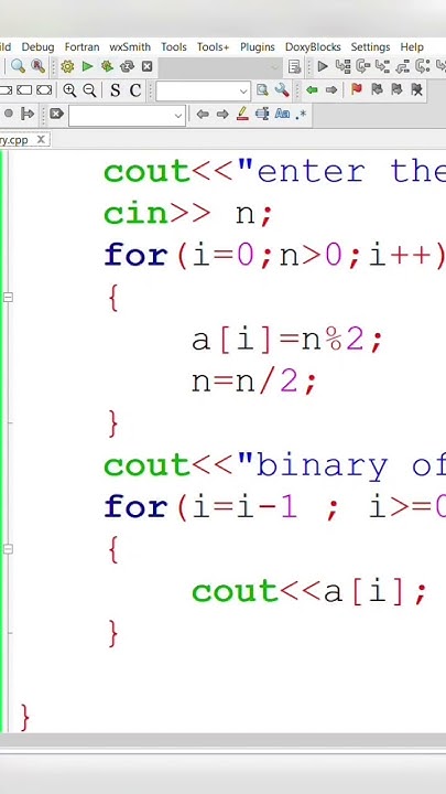 C++ Program to convert décimal number to binary #programming #algorithm ...