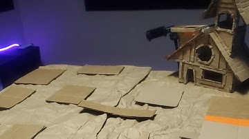 Building a little cardboard medieval village from scratch......mapping it all out