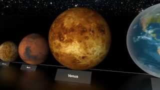 Planets and Stars Size Comparison HD