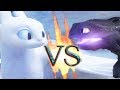 Light Fury VS Night Fury, Most Epic Battle | How to Train Your Dragon