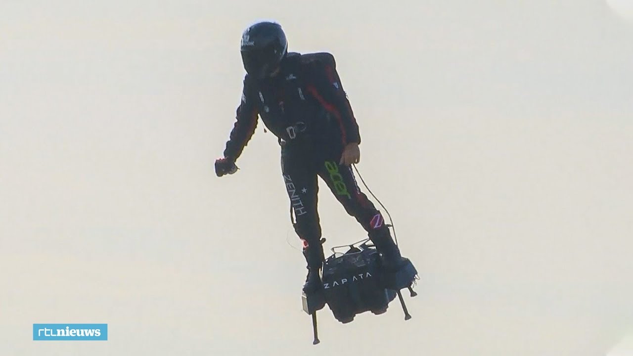 Man vliegt met flyboard Kanaal over- RTL NIEUWS