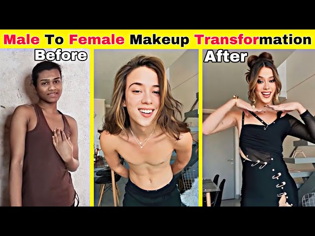 Male To Female Makeup Transformation