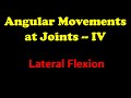 Lateral Flexion movement at intervertebral joint | Angular Movement