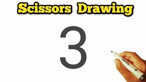 How to Draw Scissors ✂️ from 3 Number | Easy Drawing Trick