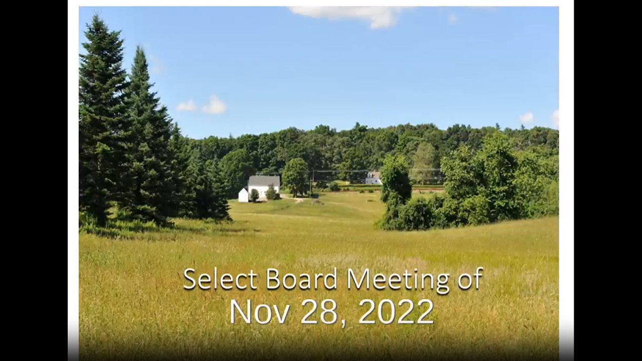 Select Board-  November 28, 2022