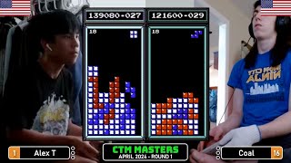 SO HIGH UP!! Alex T, Coal | Apr '24 Rd 1 | Classic Tetris Monthly Masters