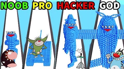 NOOB vs PRO vs HACKER vs GOD PixelBattle 3D Ep 5 Oggy And Jack Hindi Funny