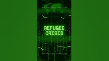 REFUGEE CRISIS   Retro CRT green screen glitch text animation