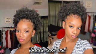 Bantu Knot out on Natural hair + Styling 😍