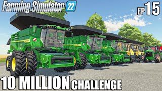 Harvesting THE BIGGEST FIELD on THE MAP - Part 1 | 10 Million CHALLENGE | Farming Simulator 22