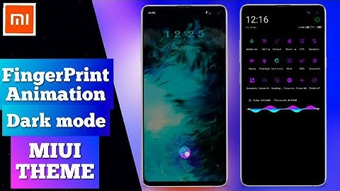 Best Colourful dark mode supported miui 11 theme| Fingerprint unlock animation|Colorize theme