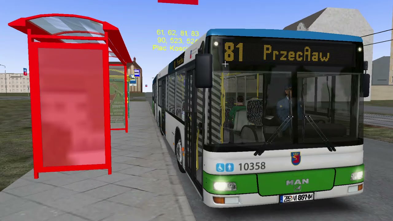 OMSI 2: Fiction Szczecin - MAN NG313 #10358 - Linia: 81 - Kierunek: Przecław