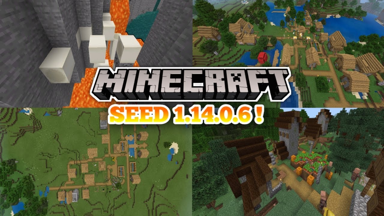 Minecraft Pe 1 14 0 6 Seed Village Mcpe 1 14 0 6 Seed Village And Fossil Mcpe Seed Youtube