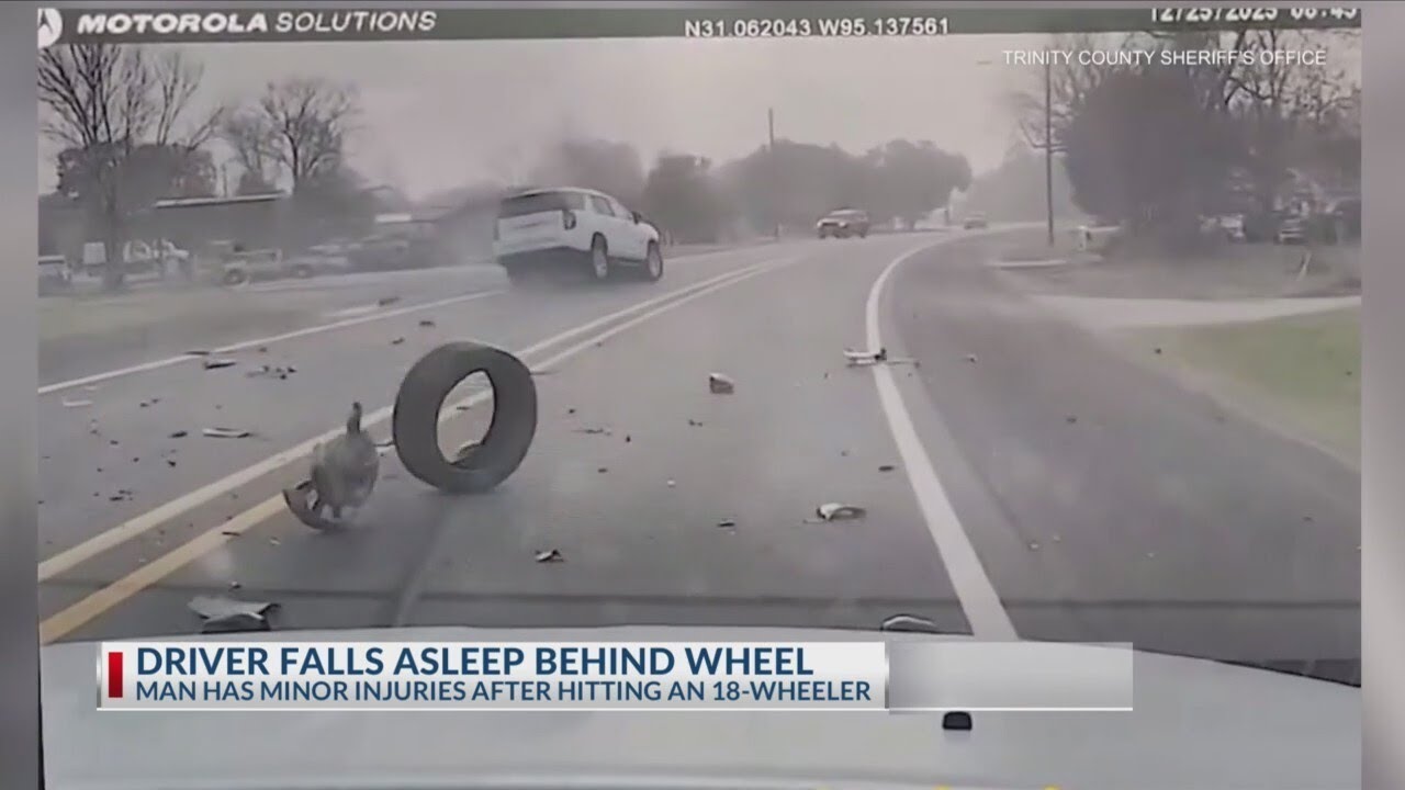 Driver crashes into 18-wheeler in Trinity County - YouTube