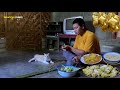 Lebaran ketupat  masak ketupat sayur sederhana tapi nikmat makan bersama keluarga masak di desa