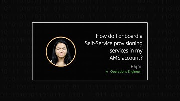 How do I onboard a Self-Service provisioning services in my AMS account?