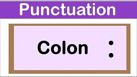 COLON | English grammar | How to use punctuation c...