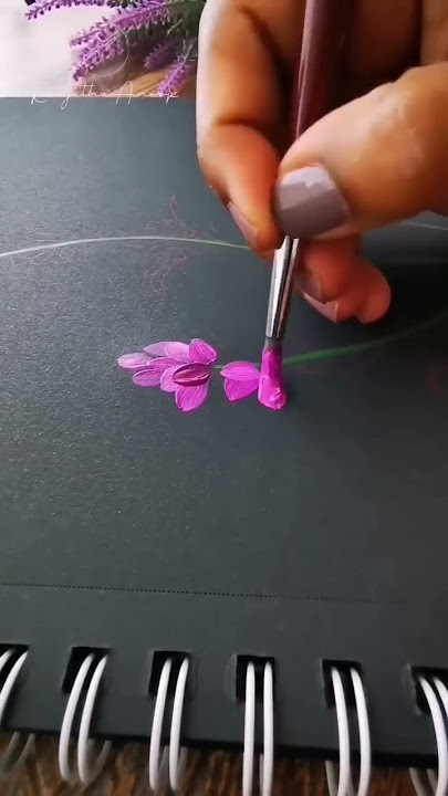 Bright and Beautiful Flower Painting Lavender #Shorts