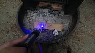 7W NUBM 44 Barnett Unlimited Housing Burning Laser. Starting a Campfire!