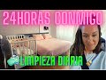 ⏰ 24 HORAS CONMIGO LIMPIANDO MI CASA CON UN BEBÉ 👶🏻