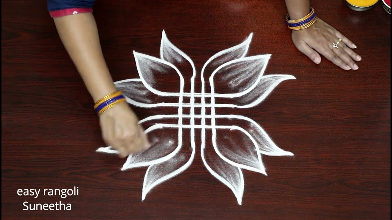 Easy Dhanurmasam nelaganta muggulu for Sankranthi by easy rangoli Suneetha   Margazhi Pongal kolam