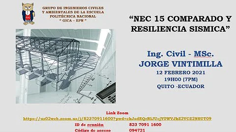 NEC 15 COMPARADO Y RESILIENCIA SISMICA - JORGE VIN...