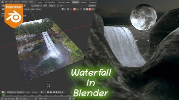 Waterfall flowmap with Geometry Nodes and Animation Nodes in Blender - Tutorial
