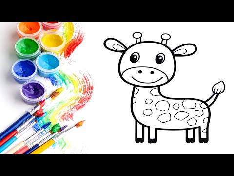 how to draw a girrafe / Как нарисовать жирафа легко и просто