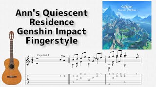  genshin Impact Anns Quiescent Residence fingerstyle Guitar Tab 