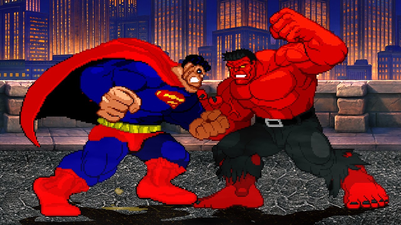Overdose Superman Vs. Red Hulk - Crimson Rage