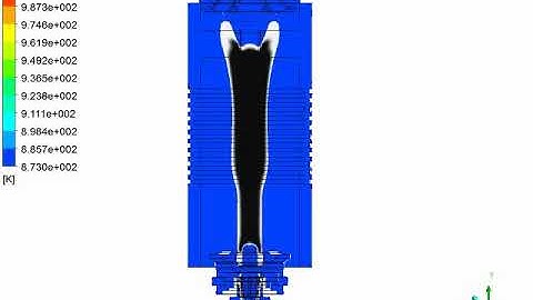 CFD simulation of glass container forming process - unsteady VOF with conjugate heat transfer