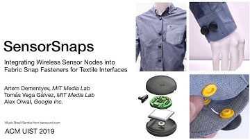 SensorSnaps: Integrating Wireless Sensor Nodes into Fabric Snap Fasteners (Full Video)