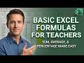 Excel Formulas for Teachers: Calculate Scores, Percentages &amp; Averages Fast