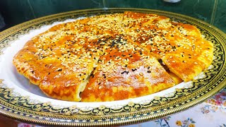مخبوزات سهلة الفطيرة التركية القطنية الهشة?بحشوة الجبن والزيتون الاسود اللذيذة