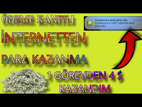 İnternetten Para Kazanma Ödeme Kanıtlı 4 $ Kazandım 2023