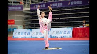 2018 National Wushu Routine Championship Women's Tai JiJian 4th Guangdong Team Liang Biying 9.55