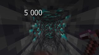 I mined 5000 blocks in a straight line!!!