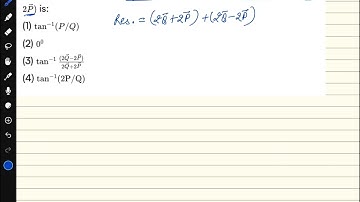 The angle between vector Q and resultant of 2Q+2P and 2Q-2P is
