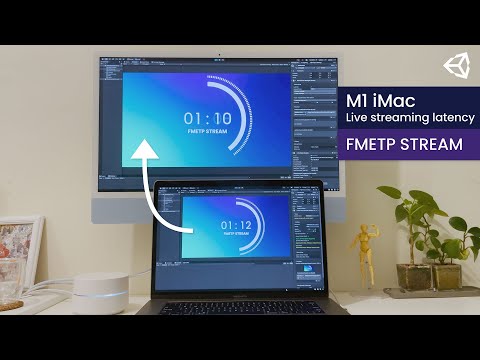 [FMETP STREAM] M1 iMac Live Streaming Latency Test(1080P 60FPS via Unity3D)