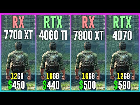 RX 7700 XT vs RTX 4060 TI 16GB vs RX 7800 XT vs RTX 4070 - Test in 12 Games