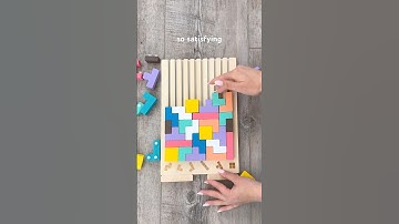 Wooden Tetris blocks 🤍 #kidstoys #braingames #puzzlegame #puzzletoys #toys #tetris #montessori