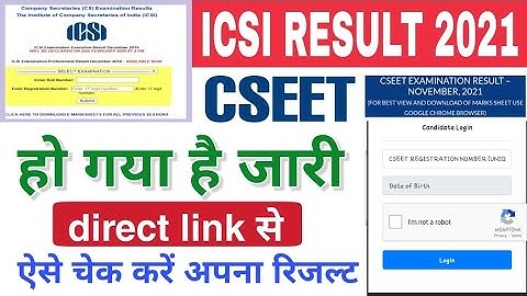 cseet result 2021 | CSEET Result kaise check kren 2021 | icsi cseet result 2021